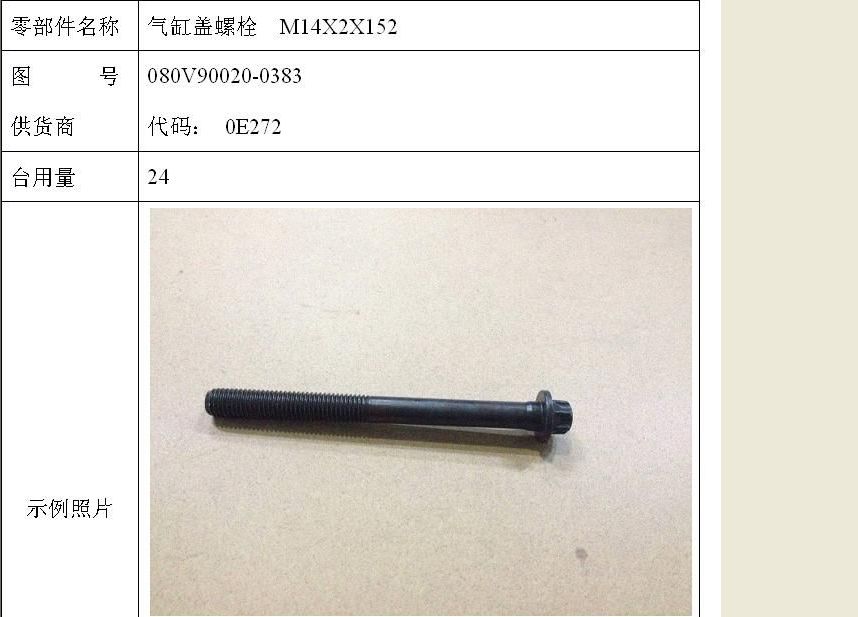 气缸盖螺栓
