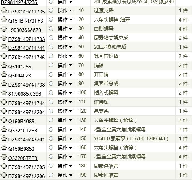 20L尿素箱分装总成/YC4EG/孔距290