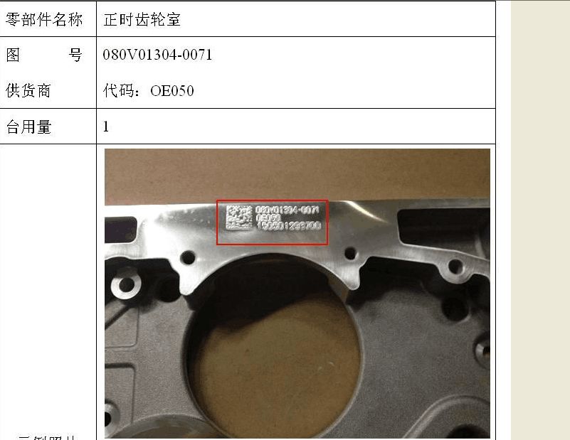 正时齿轮室